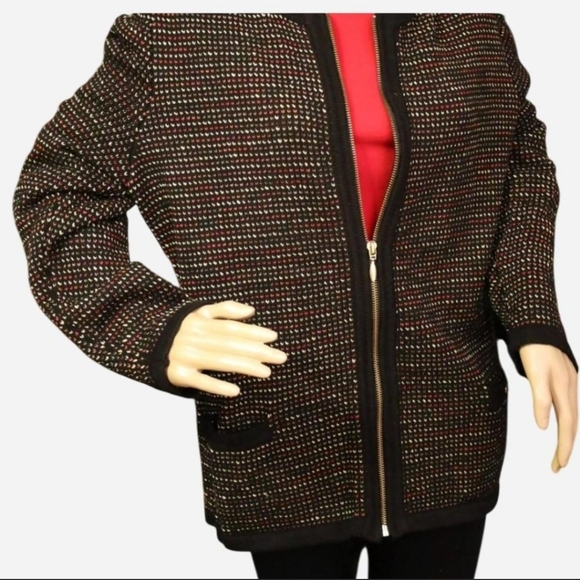 CJ Banks Black Zip-Front Sweater – Size 1X #777 - Picture 2 of 8